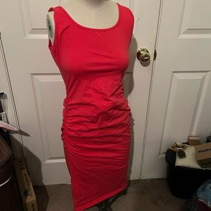 Missufe size m maternity dress in valentines red. Super cute and super stretchy.